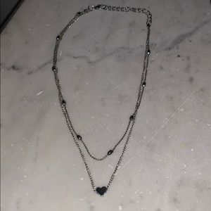 Two layered heart necklace!